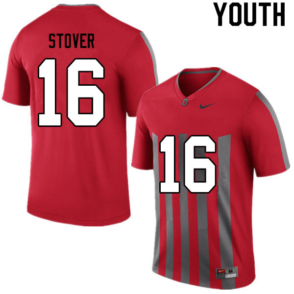 Youth #16 Cade Stover Ohio State Buckeyes College Football Jerseys Sale-Retro